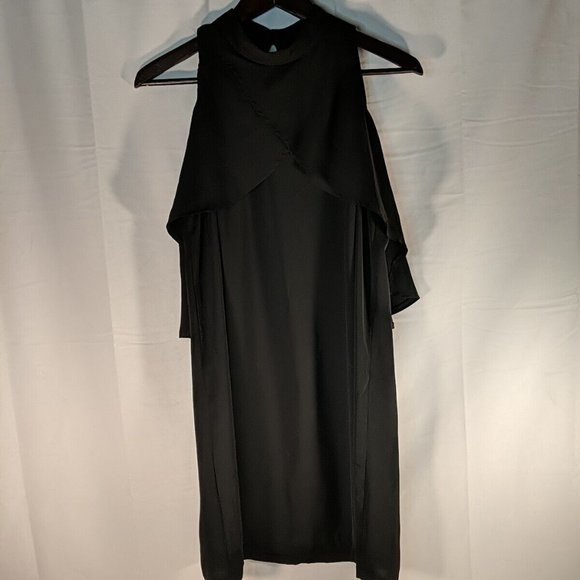 Another Story Black Flowy Dress Keyhole Sleeveless Women's Large L Formal - Picture 4 of 10